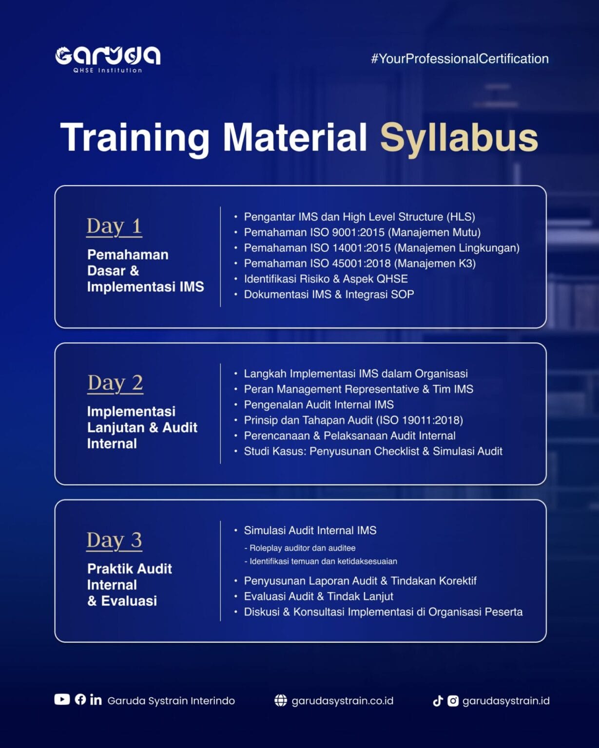IMS Program by Garuda QHSE – Institution – Garuda QHSE Institution